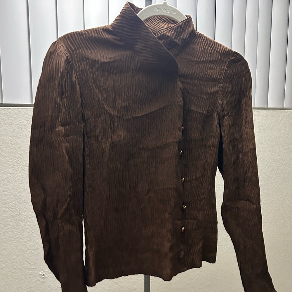 Ungaro chocolate brown blouse